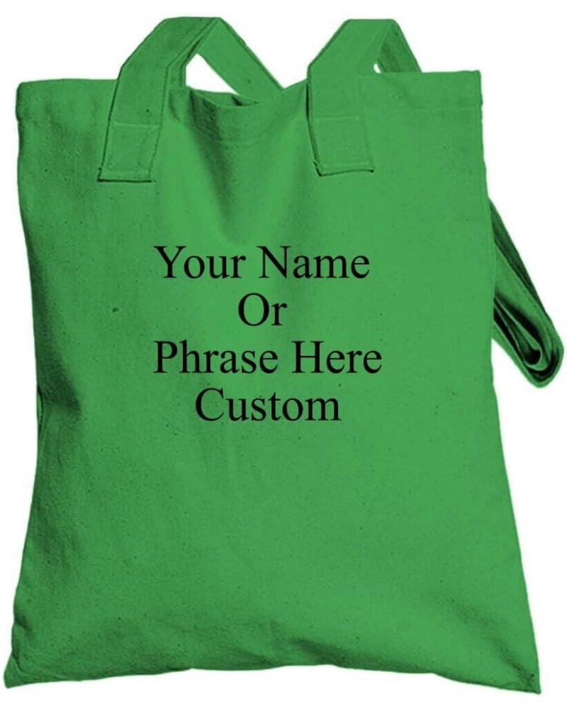 Custom Tote Bag Your Name Or Phrase Let Me Know What You Want On It Totebag OSFA Navy Irish Green One Size $21.60 Totes