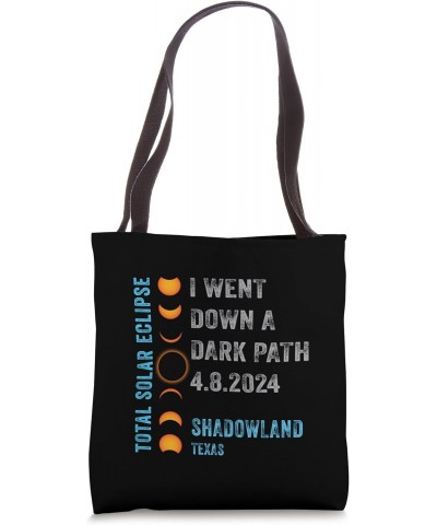 Shadowland Texas Funny Total Solar Eclipse 2024 Dark Path Tote Bag $15.92 Totes