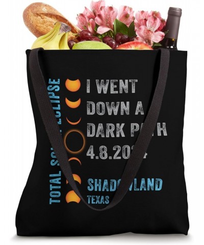 Shadowland Texas Funny Total Solar Eclipse 2024 Dark Path Tote Bag $15.92 Totes