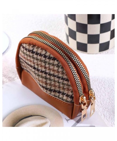 Fabric Embroidery Women Coin Purses Short Wallet, Change Purse With Zipper, PU leather Key Card Bag Credit Card Holder(black,...