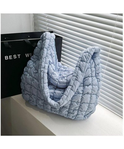 Quilted Crossbody Bags for Women Bag Puffer Bags Large Padding Shoulder Bag Puffer Tote Bag Hobo Bag Cloud Handbags Blue $13....