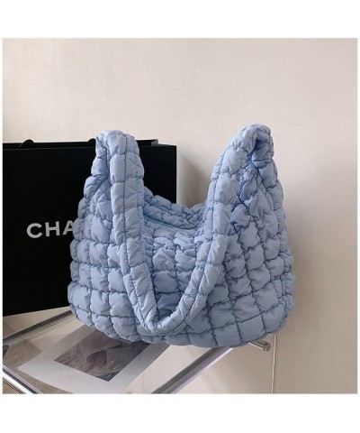 Quilted Crossbody Bags for Women Bag Puffer Bags Large Padding Shoulder Bag Puffer Tote Bag Hobo Bag Cloud Handbags Blue $13....