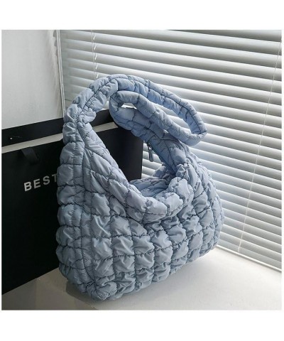 Quilted Crossbody Bags for Women Bag Puffer Bags Large Padding Shoulder Bag Puffer Tote Bag Hobo Bag Cloud Handbags Blue $13....