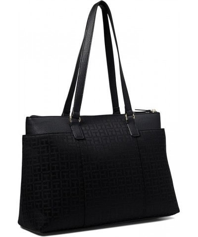 Evelyn II Tote-Square Monogram Jacquard Black Tonal $74.13 Totes