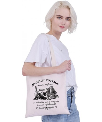 Holid-y Movie Merch Rosehil Cottag Inspired Tote Bag Holid-y Season Romcom Gift for NM Fans Shopping Shoulder Bag Rosehil Cot...