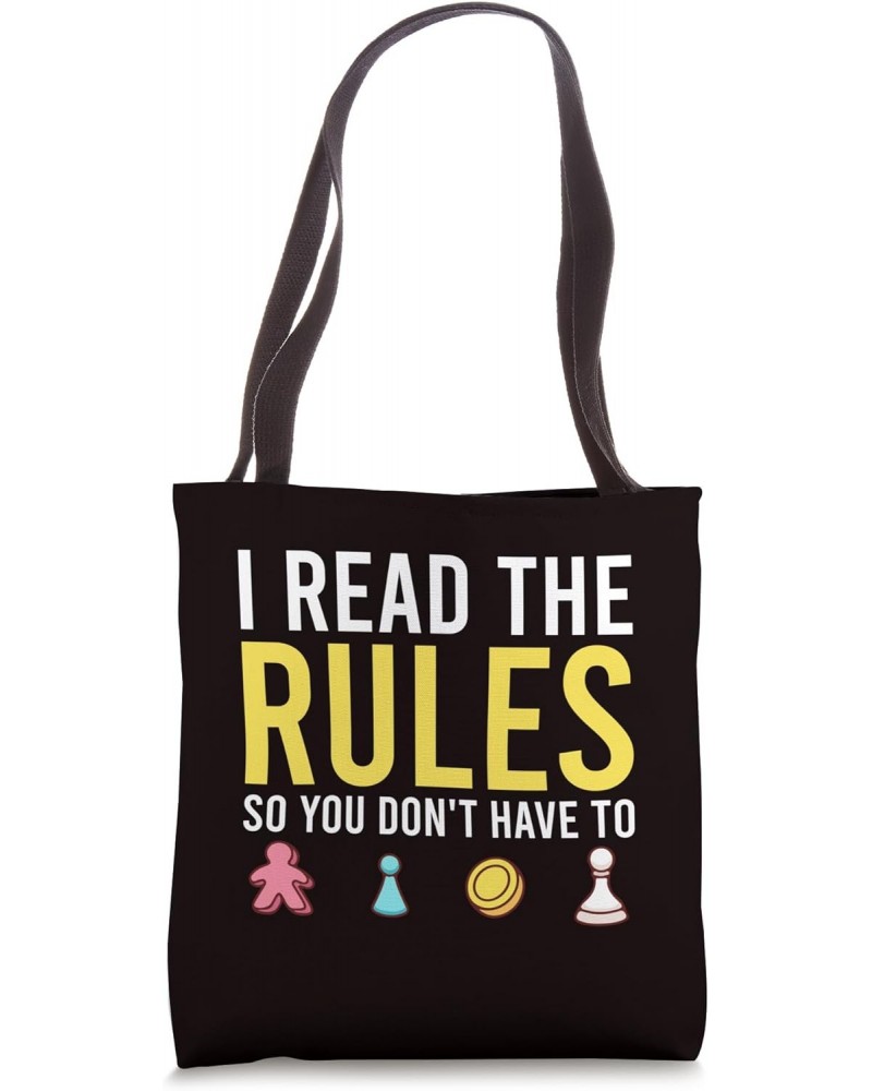 Board Games - I Read The Rules So You Don't Have To Tote Bag $13.96 Totes