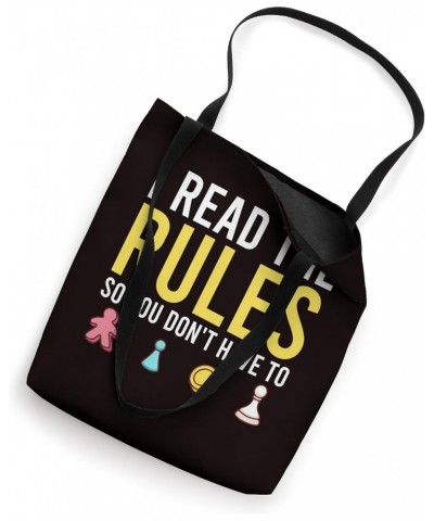 Board Games - I Read The Rules So You Don't Have To Tote Bag $13.96 Totes