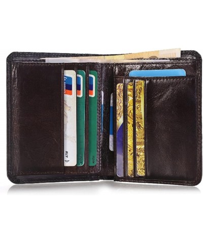 Large Capacity Leather Wallet Double Fold Wallet Super Strong Stitching Ultra-thin Fold With Card Slot Gift (Color : Blue, Si...