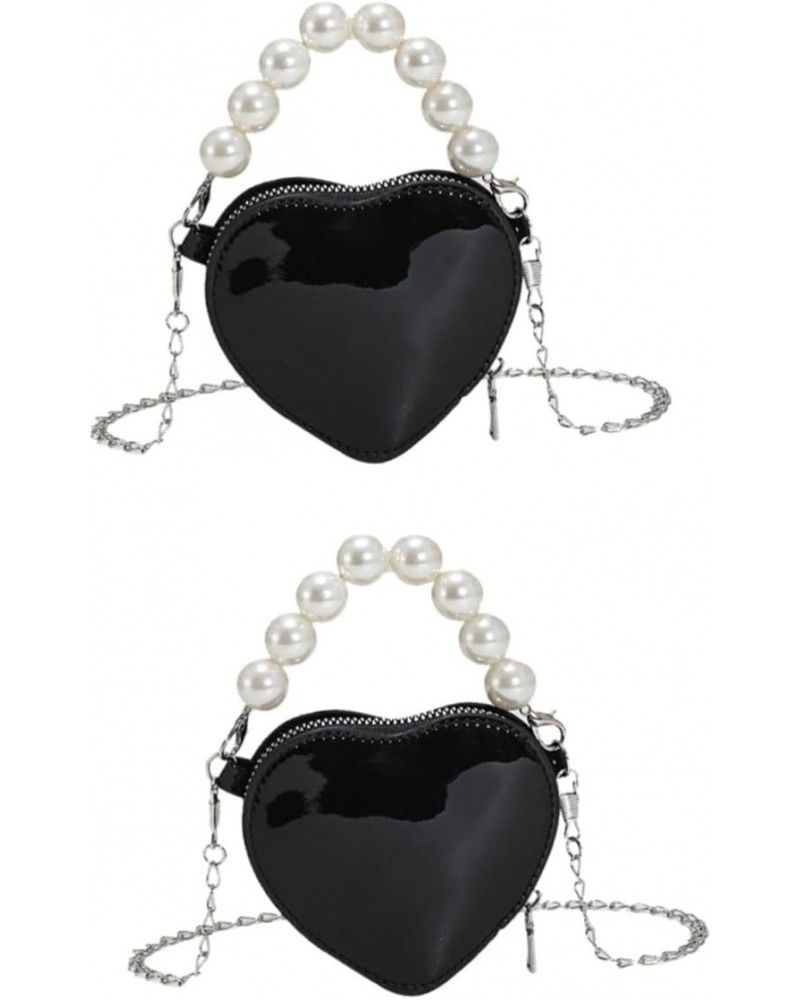 2pcs Love Bag Chic Mini Heart Handbag Mini Bag Heart Shoulder Bag Chain Evening Bag Goth Bag Crossbody Bags for Women Trendy ...