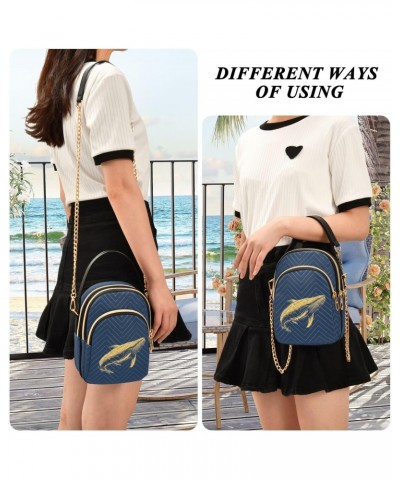 Retro Yellow Whale Women's Crossbody Handbags with Zipper, Casual Leather Cell Phone Purse Crossbody Bags for Ladies $13.77 C...