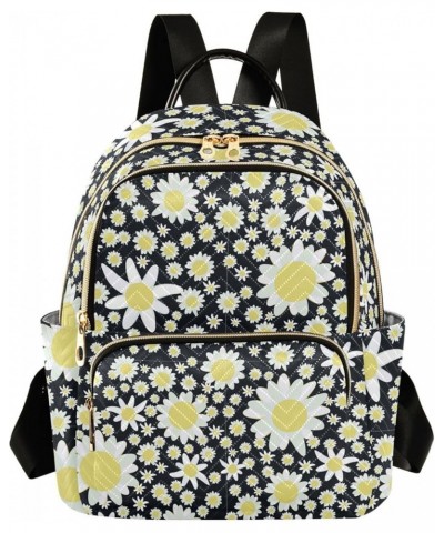 Retro Colors on A Floral Women Backpack Purse Shoulder Bag Color Small $13.86 Backpacks