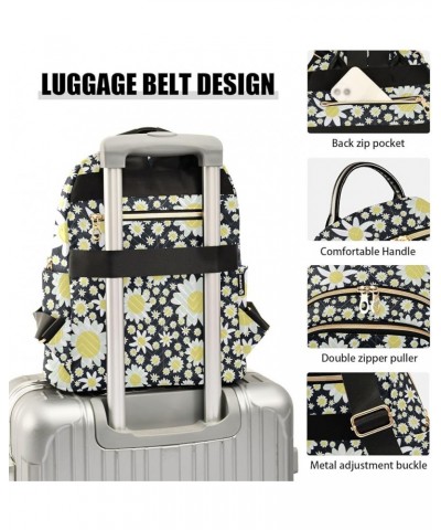 Retro Colors on A Floral Women Backpack Purse Shoulder Bag Color Small $13.86 Backpacks