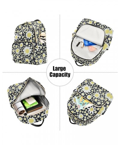 Retro Colors on A Floral Women Backpack Purse Shoulder Bag Color Small $13.86 Backpacks