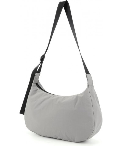 Medium Nylon Crescent Bag Crossbody Bag for Women Men Large Hobo Shoulder Bag 2-in-1 with Adjustable Strap Grey L $14.55 Hobo...