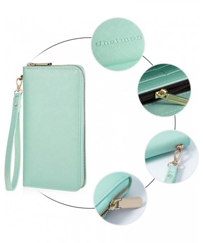 Womens Wallet Leather RFID Blocking Purse Credit Card Clutch CH Greenery Gold $10.56 Wallets