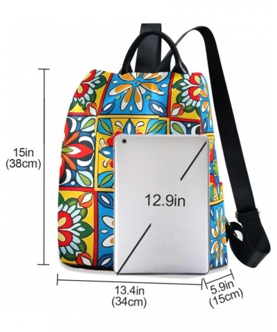 Ceramic Tiles Womens Backpack Purse Shoulder Bag Travel Backpack Bookbag Casual Satchel Bags for Women Work Ladies Travel $17...