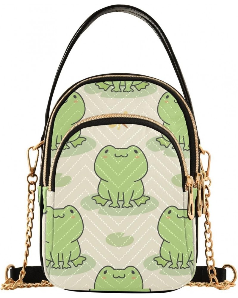 Cute Frog Crossbody Bags for Women with Shoulder Strap Cell Phone Purse Trendy Shoulder Handbags Wallet Outdoor Working Trave...