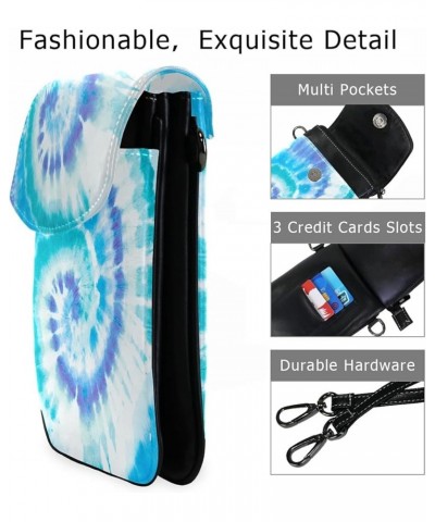 Small Women Crossbody Bag Tie Dye Phone Pouch Wallet with Credit Card Slots Tie Dye 04 $12.30 Crossbody Bags