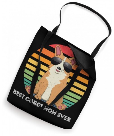 Best Corgi Mom Ever Rainbow Retro Cute Dog Lover Mothers Day Tote Bag $11.15 Totes