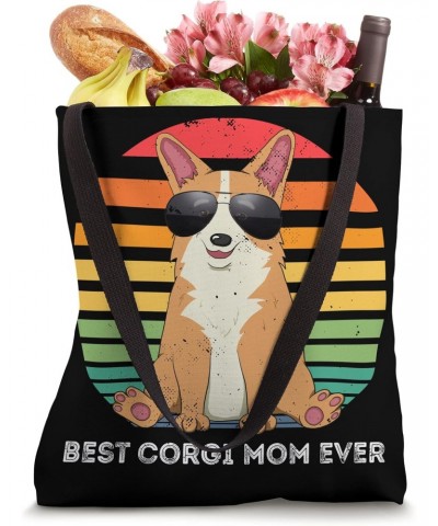 Best Corgi Mom Ever Rainbow Retro Cute Dog Lover Mothers Day Tote Bag $11.15 Totes