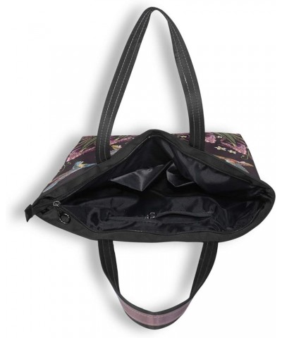 Tote Bag for Women Large Utility Shoulder Handbag Top Handle Hummingbird Flower $11.96 Totes