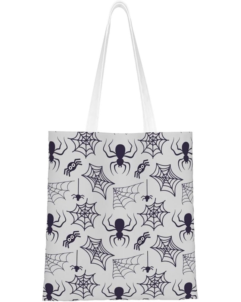 Halloween Spiders Single Shoulder Fashion Canvas Tote Shopping Bags Handbags For Men And Women Halloween Spiders25 $11.72 Totes