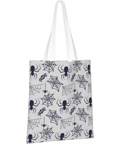 Halloween Spiders Single Shoulder Fashion Canvas Tote Shopping Bags Handbags For Men And Women Halloween Spiders25 $11.72 Totes