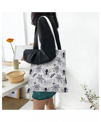 Halloween Spiders Single Shoulder Fashion Canvas Tote Shopping Bags Handbags For Men And Women Halloween Spiders25 $11.72 Totes