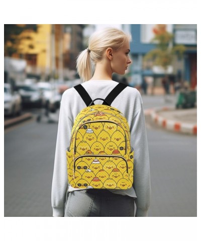 Cute Cartoon Duck Pattern Backpack Purse for Women Lightweight Back Pack Casual Daypack Travel Shoulder Bag Bookbag - S Small...