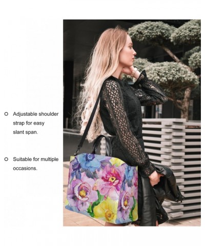 Flowers Blossom Retro Large Tote Bag for Women Travel Should Bag Big Oversized Totes Waterproof Crossbody Tote Bag with Adjus...