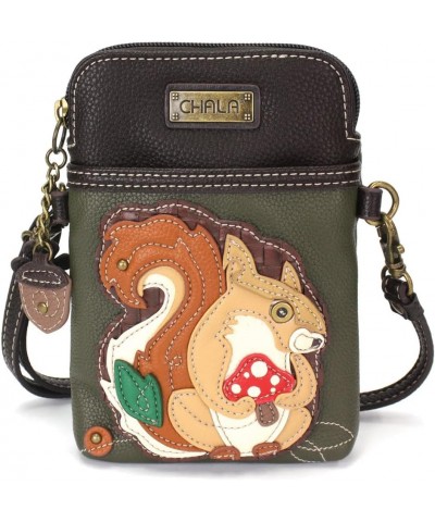 Chala Squirrel Vegan Leather Cellphone Crossbody Bag $18.25 Crossbody Bags