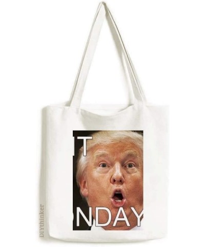 American President Great Funny Shit Monday Tote Canvas Bag Shopping Satchel Casual Handbag $13.95 Totes