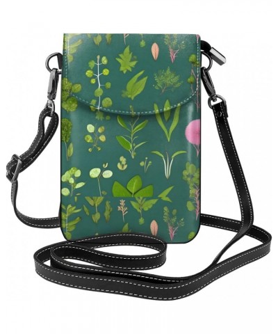 Flowers And Plants Leather Cross Body Flip Phone Bag With Detachable Shoulder Straps, Used For Travel, Dating, Holiday Gifts ...