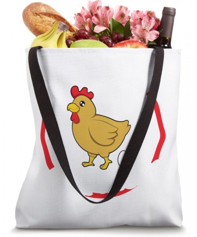 Chicken Support Your Local Farmers Farmer Tote Bag $17.08 Totes