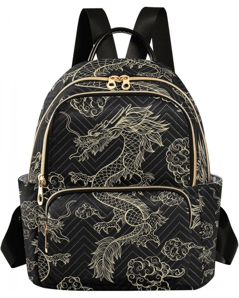 Oriental Dragon Women's Backpack Purse Fashion Travel Anti Theft Backpack Casual Daypack for Work College,S Medium $18.28 Bac...