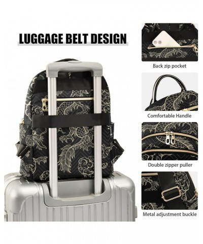 Oriental Dragon Women's Backpack Purse Fashion Travel Anti Theft Backpack Casual Daypack for Work College,S Medium $18.28 Bac...