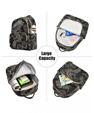 Oriental Dragon Women's Backpack Purse Fashion Travel Anti Theft Backpack Casual Daypack for Work College,S Medium $18.28 Bac...