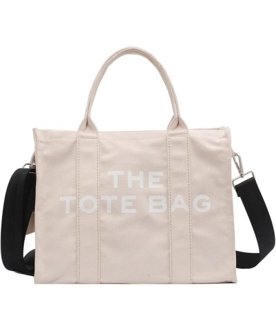 Canvas Tote Bag for Women, Tote Bag Purse with Zipper, Shoulder/Crossbody/Handbag White $14.55 Travel Gear