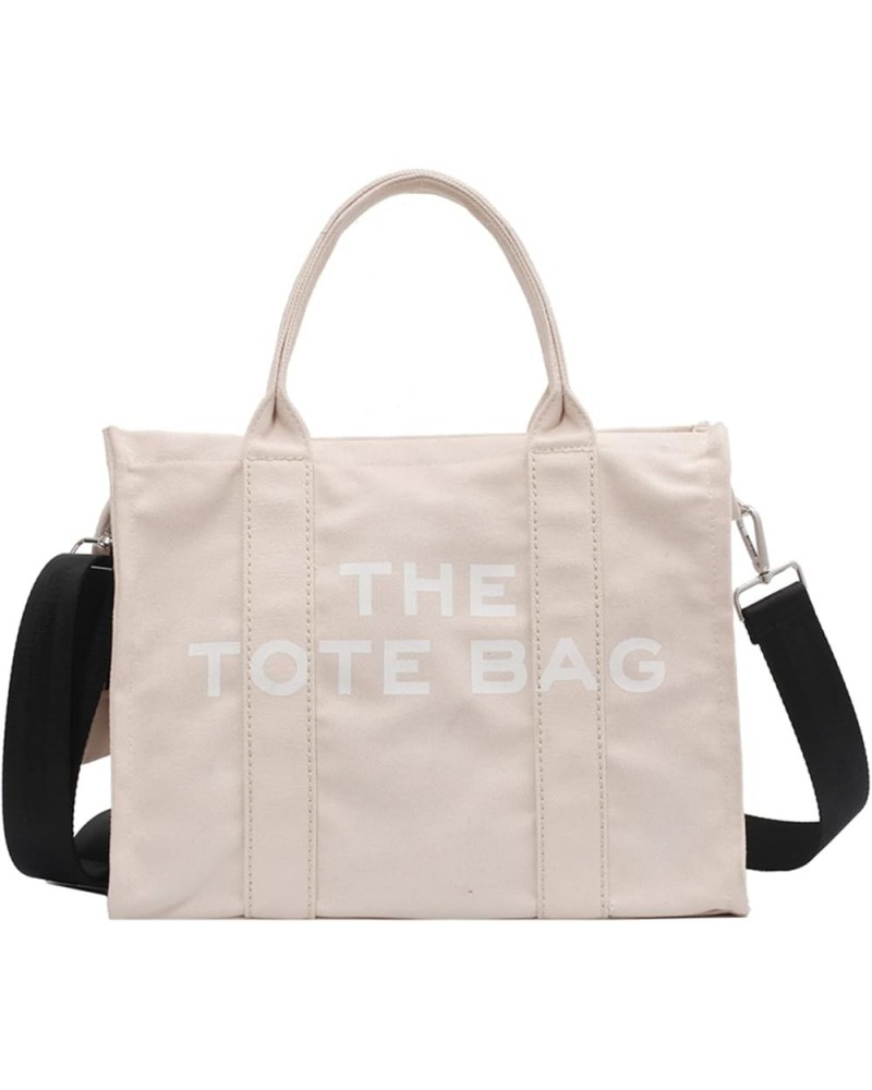 Canvas Tote Bag for Women, Tote Bag Purse with Zipper, Shoulder/Crossbody/Handbag White $14.55 Travel Gear