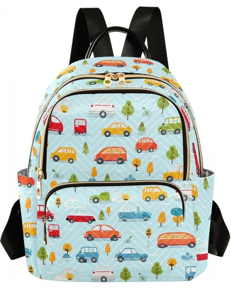 Cute Car Backpack Purse for Women Small Travel Bag Fashion Daypack M 202a3129 M(11.4"x6.1"x14.17") 202a3129 $16.40 Backpacks