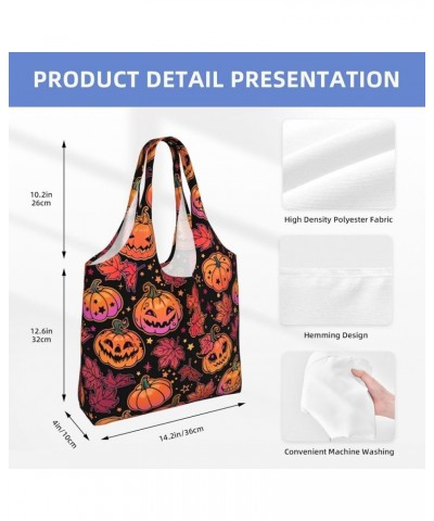 Halloween Pumpkins Single Shoulder Commuter Canvas Tote Bags For Women And Men Halloween Pumpkins10 $12.97 Totes