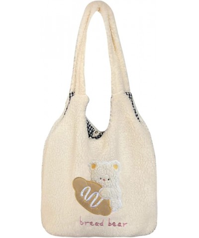 Women Ladies Cute Bear Plush Shoulder Bag Large Tote Handbag Purse Faux Fur Shopping Dating Bag 6726+style 1 $9.00 Totes