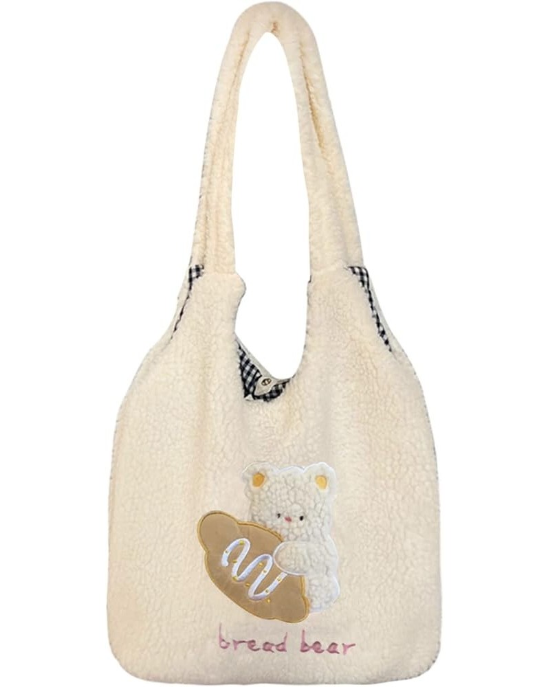 Women Ladies Cute Bear Plush Shoulder Bag Large Tote Handbag Purse Faux Fur Shopping Dating Bag 6726+style 1 $9.00 Totes