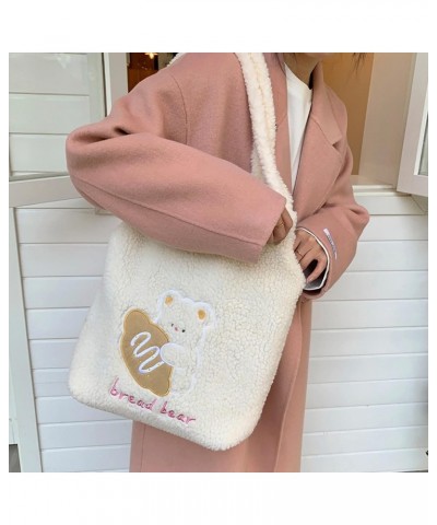 Women Ladies Cute Bear Plush Shoulder Bag Large Tote Handbag Purse Faux Fur Shopping Dating Bag 6726+style 1 $9.00 Totes