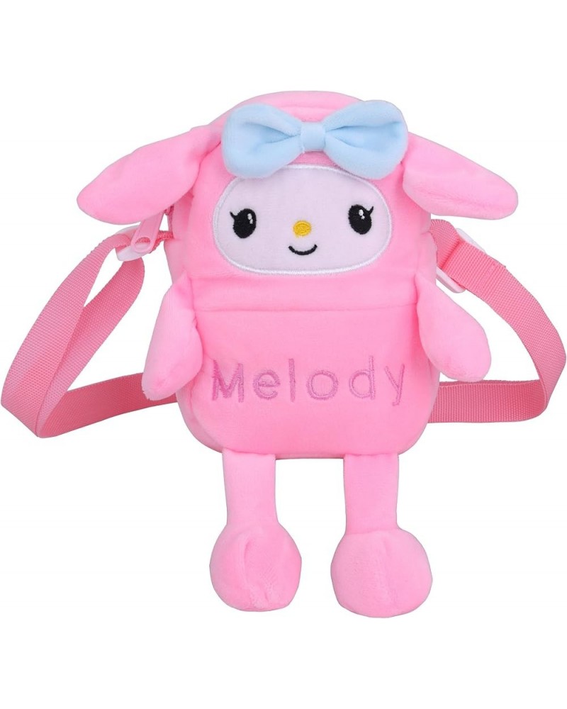 Anime Plush Crossbody Bag Mini Shoulder Bag Fluffy Bag Coral Fleece Underarm Bag Top-handle Handbag Melody Rabbit- Mini $9.68...