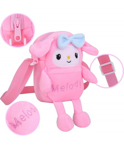 Anime Plush Crossbody Bag Mini Shoulder Bag Fluffy Bag Coral Fleece Underarm Bag Top-handle Handbag Melody Rabbit- Mini $9.68...