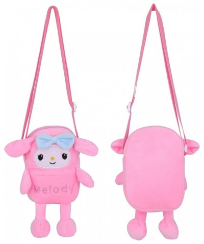 Anime Plush Crossbody Bag Mini Shoulder Bag Fluffy Bag Coral Fleece Underarm Bag Top-handle Handbag Melody Rabbit- Mini $9.68...