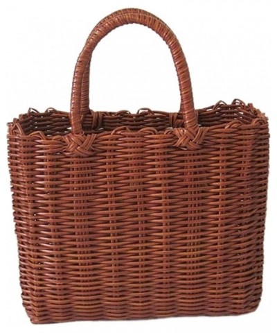 Woven Handheld Vegetable Basket Bag Woven Bag Handbag Photography Handbag Women's Bag Beach Bag Flower Basket Bag (Size : Sma...