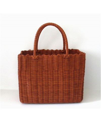 Woven Handheld Vegetable Basket Bag Woven Bag Handbag Photography Handbag Women's Bag Beach Bag Flower Basket Bag (Size : Sma...