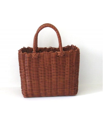 Woven Handheld Vegetable Basket Bag Woven Bag Handbag Photography Handbag Women's Bag Beach Bag Flower Basket Bag (Size : Sma...